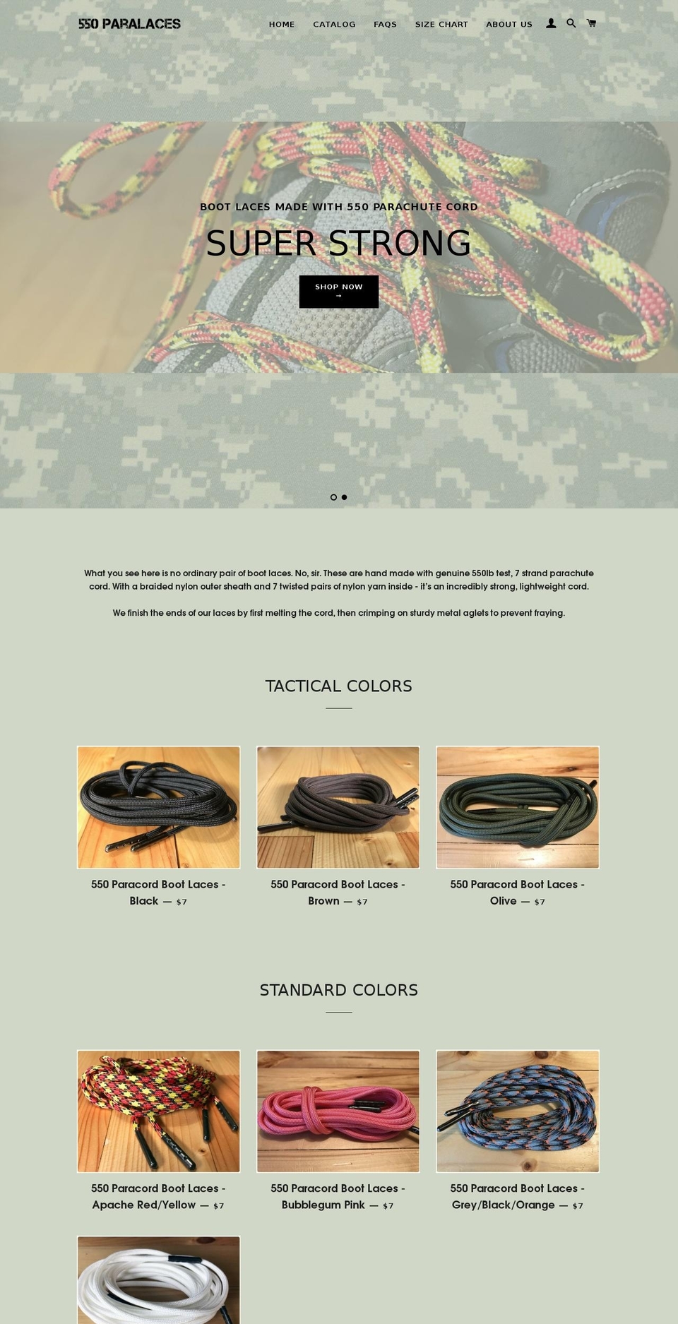 550paralaces.com — Shopify storefront screenshot