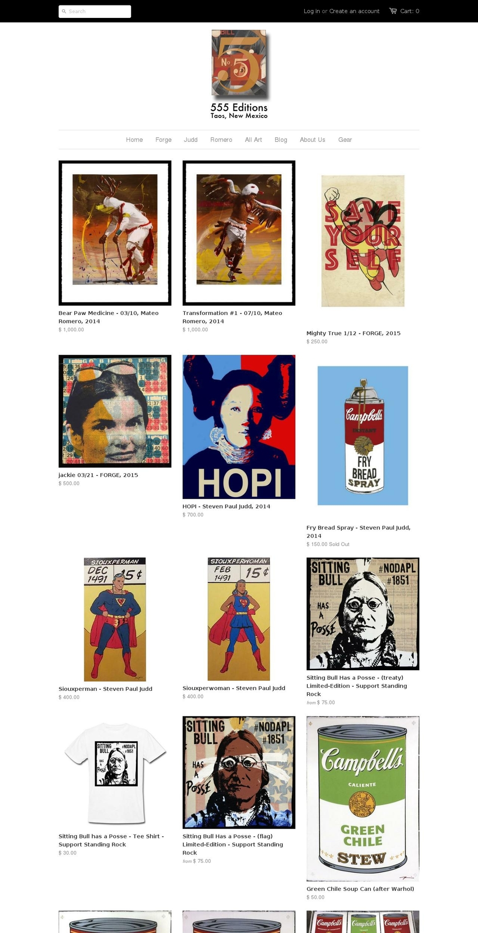 555editions.com shopify website screenshot