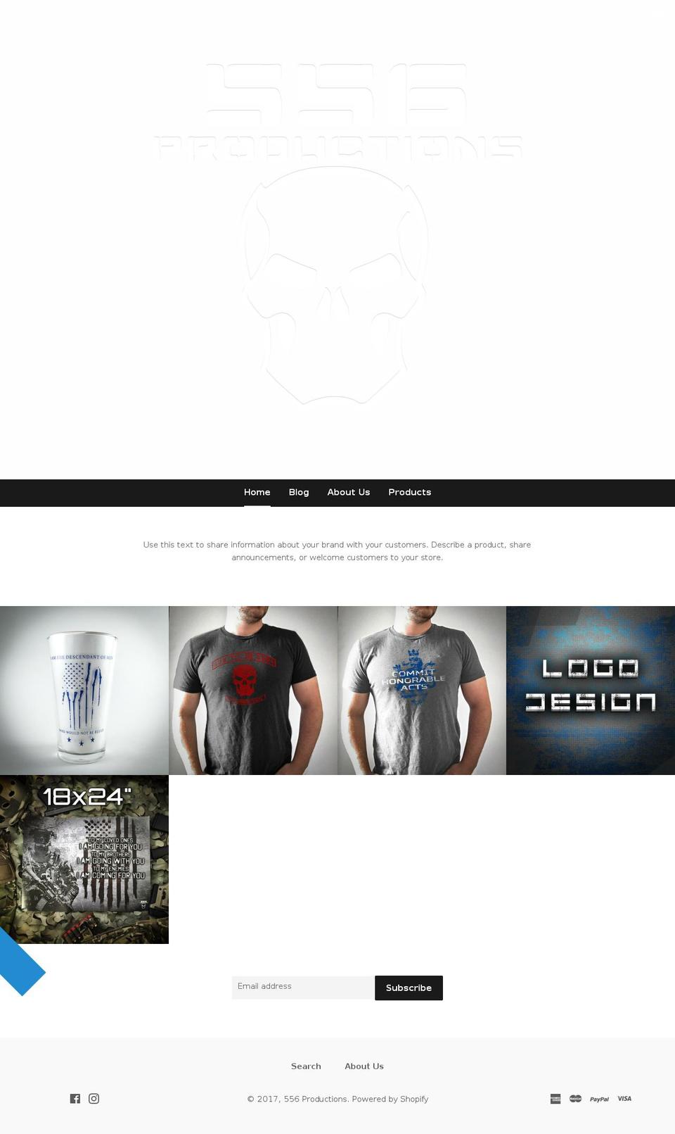 556productions.net shopify website screenshot