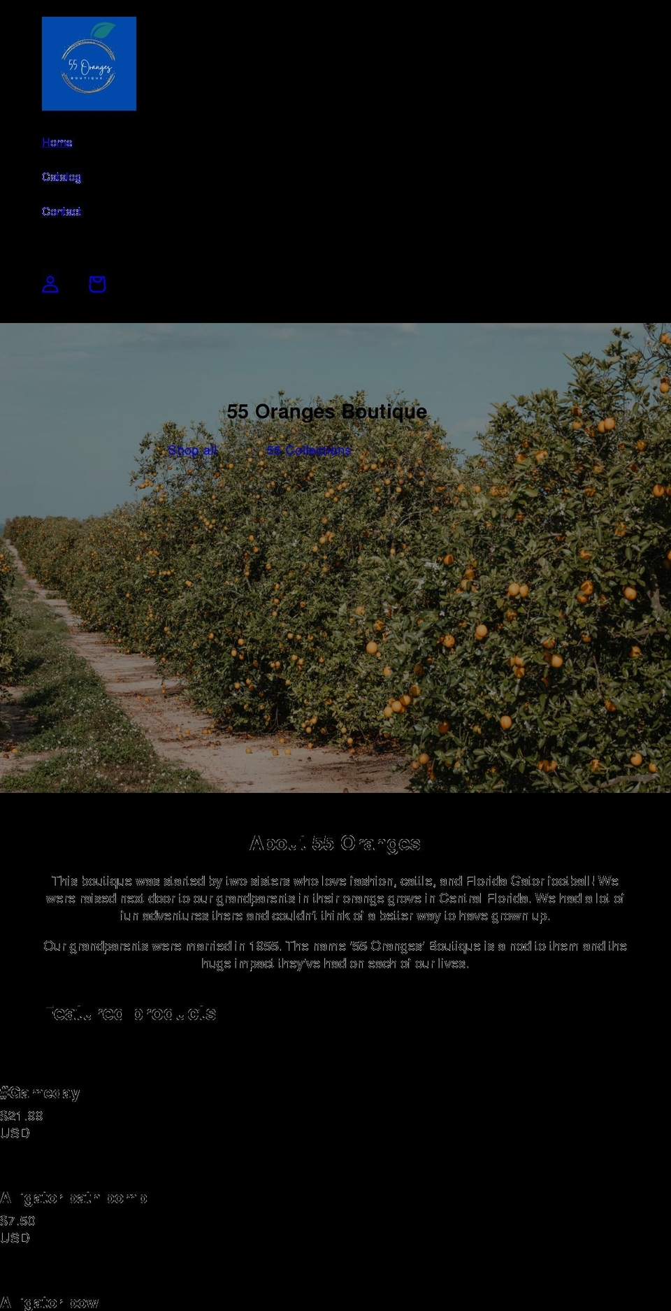 55oranges.com shopify website screenshot