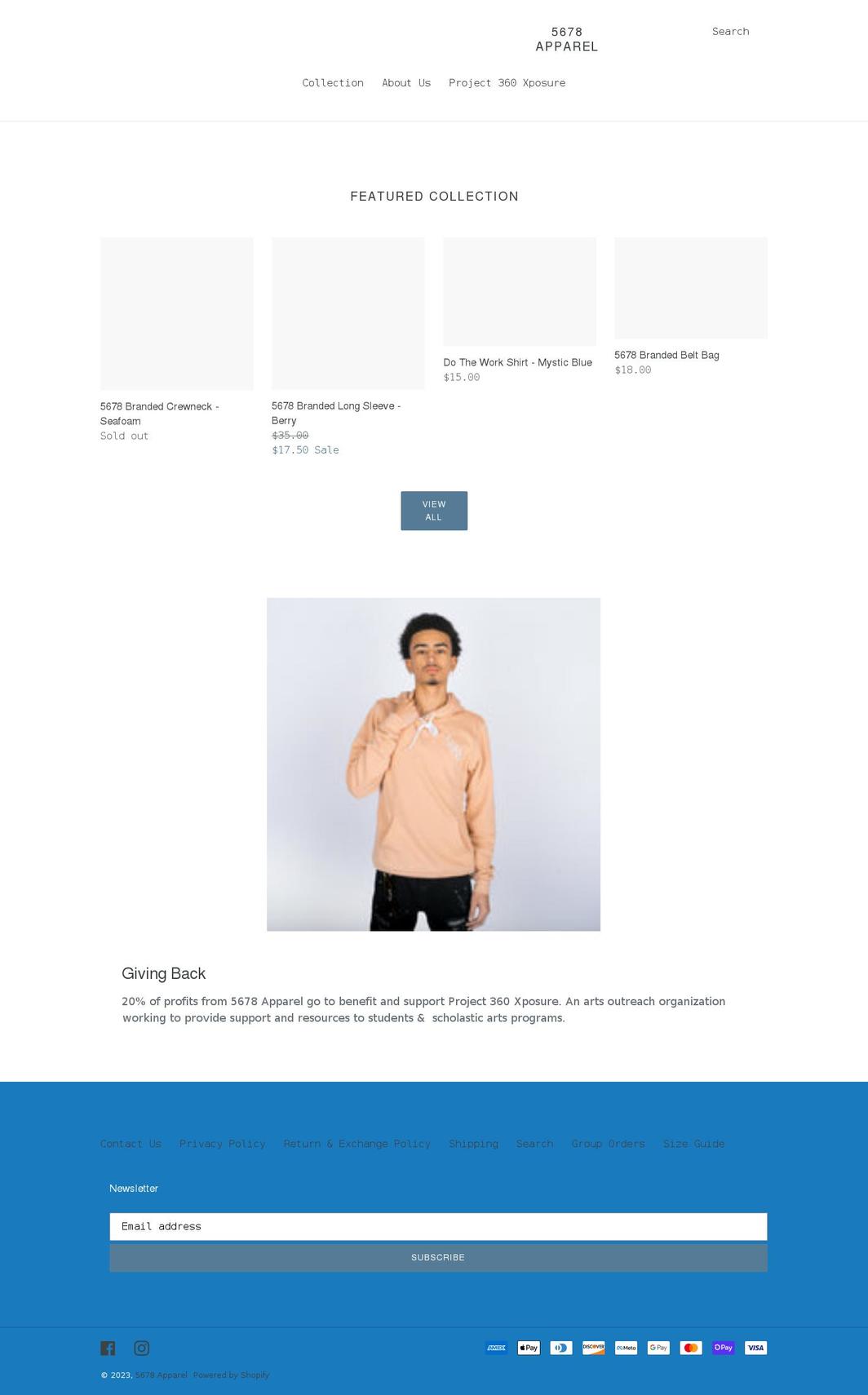 5678apparel.com shopify website screenshot
