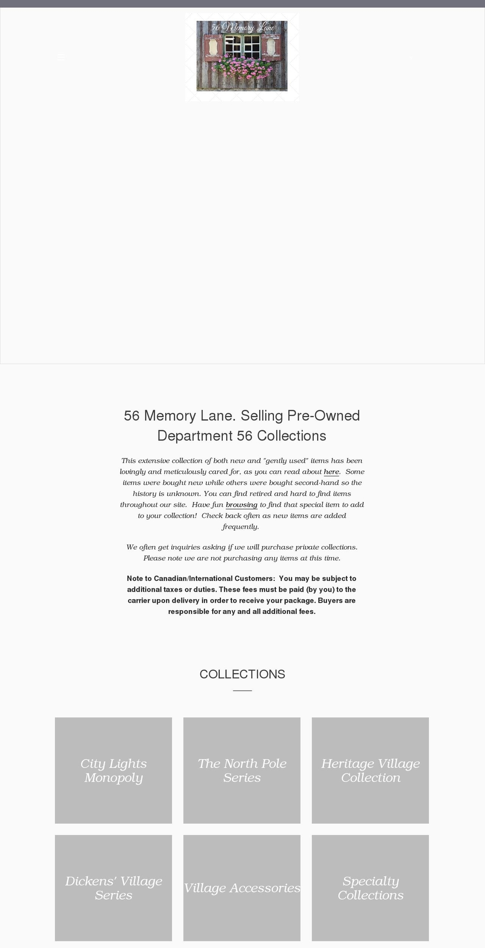 56memorylane.com shopify website screenshot
