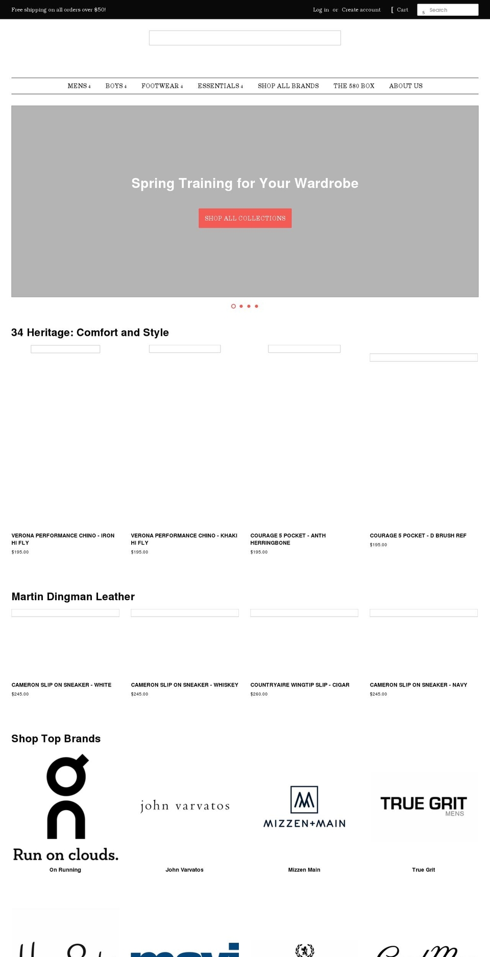 580south.com shopify website screenshot
