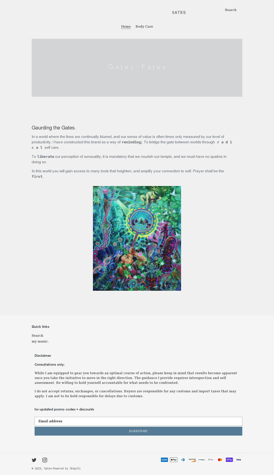 5ates.com shopify website screenshot