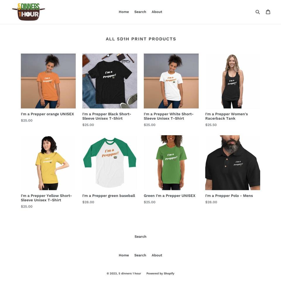 5d1hprint.com shopify website screenshot