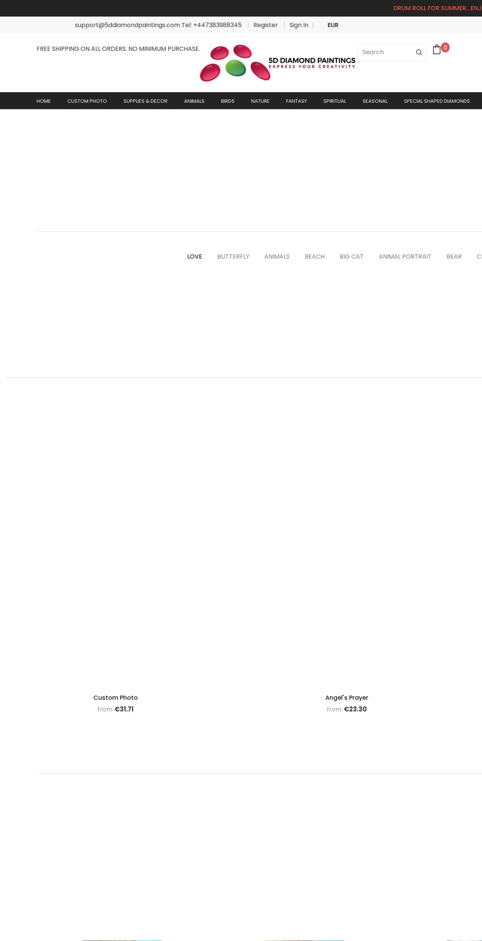 5ddiamondpaintings.com — Shopify storefront screenshot