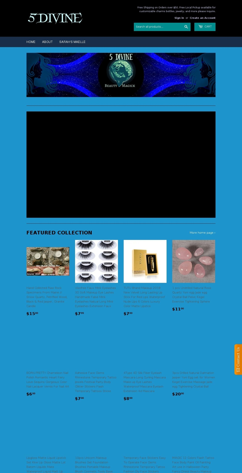 5divine.com — Shopify storefront screenshot