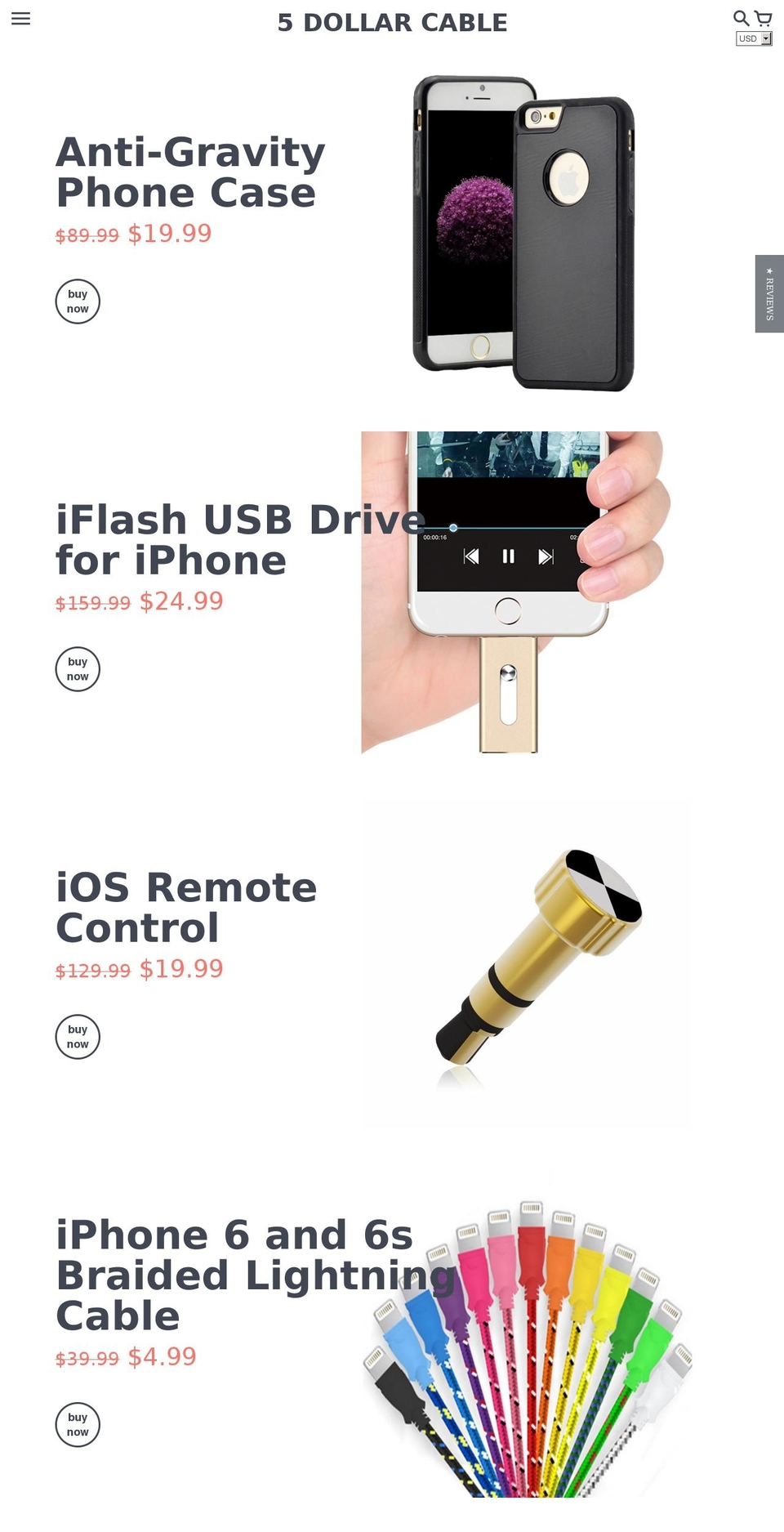 5dollarcable.com shopify website screenshot