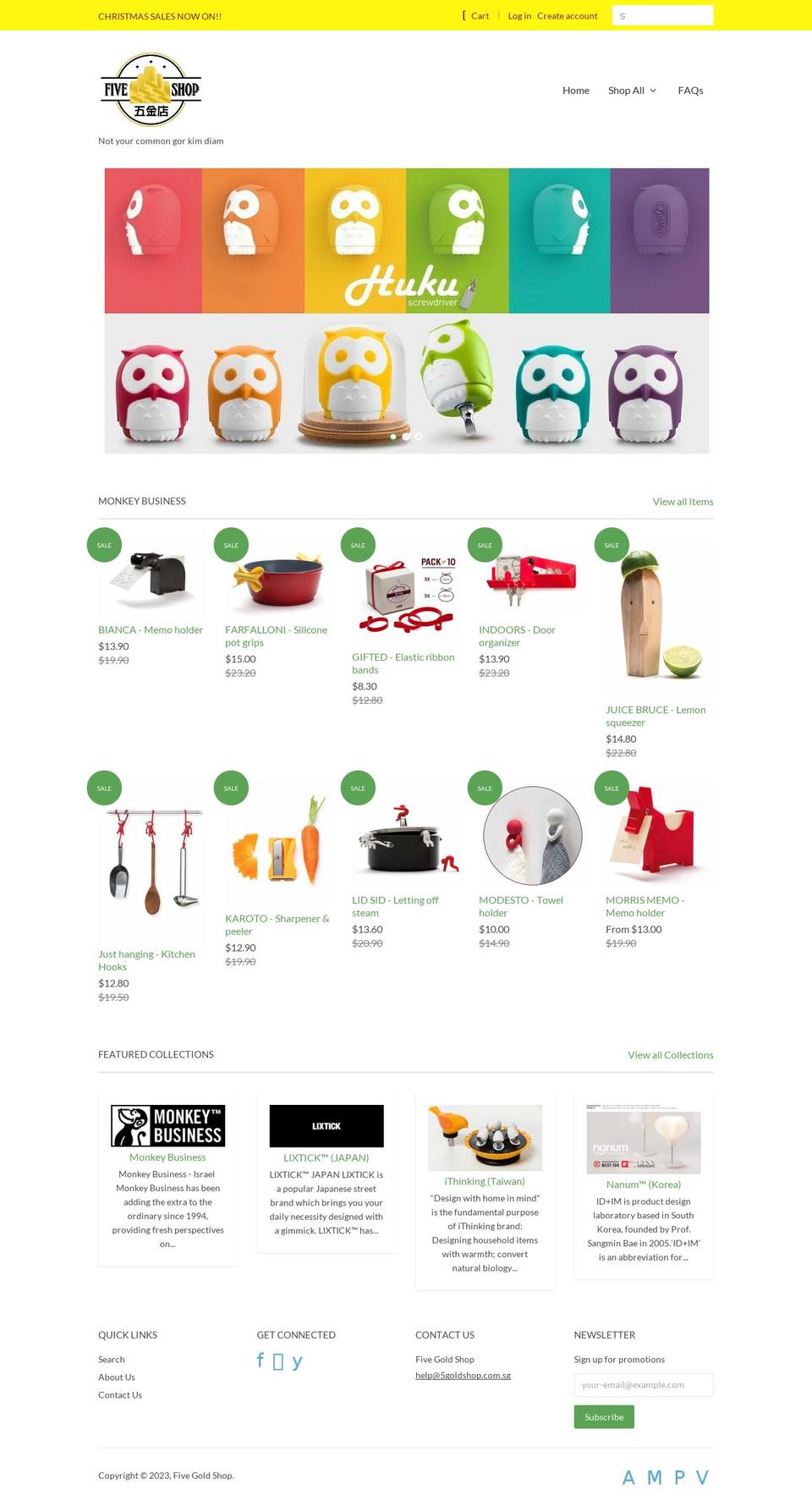 5goldshop.com.sg shopify website screenshot