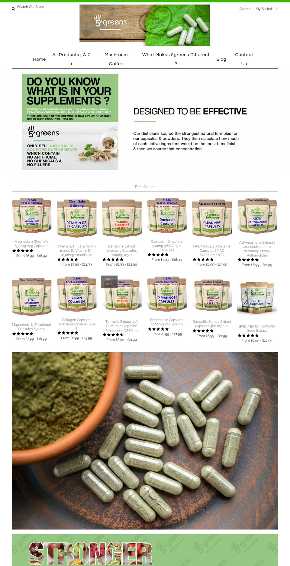 5greens.co.uk shopify website screenshot