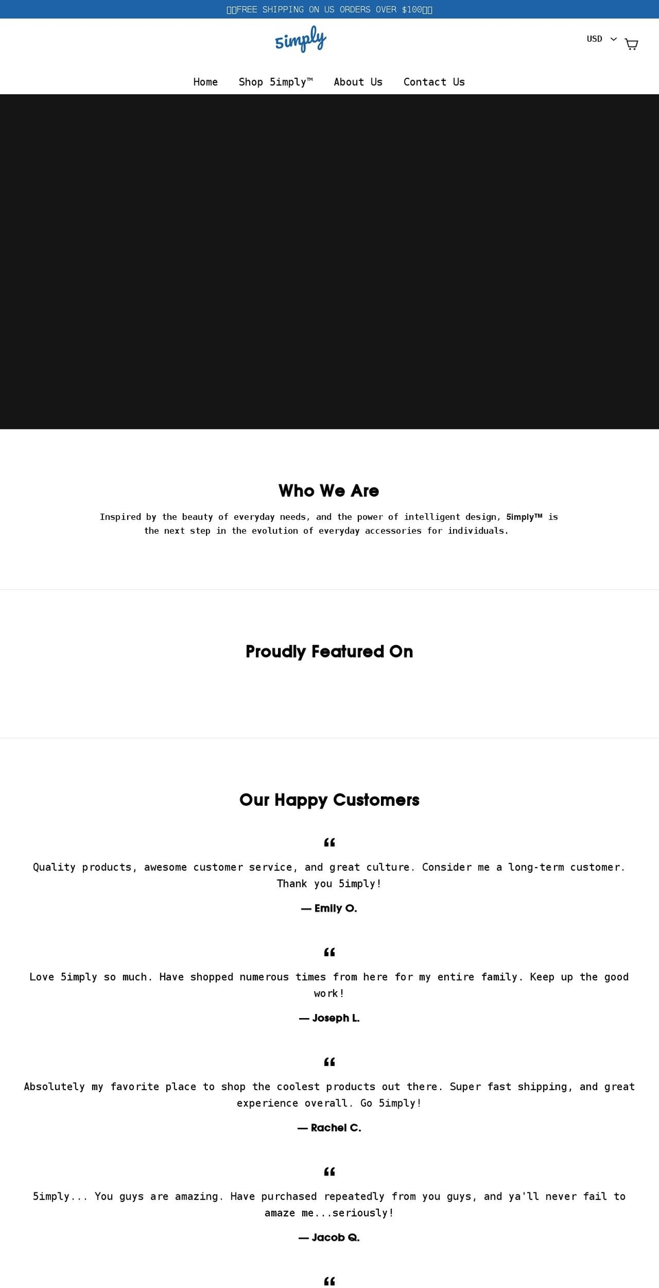 5imply.com shopify website screenshot