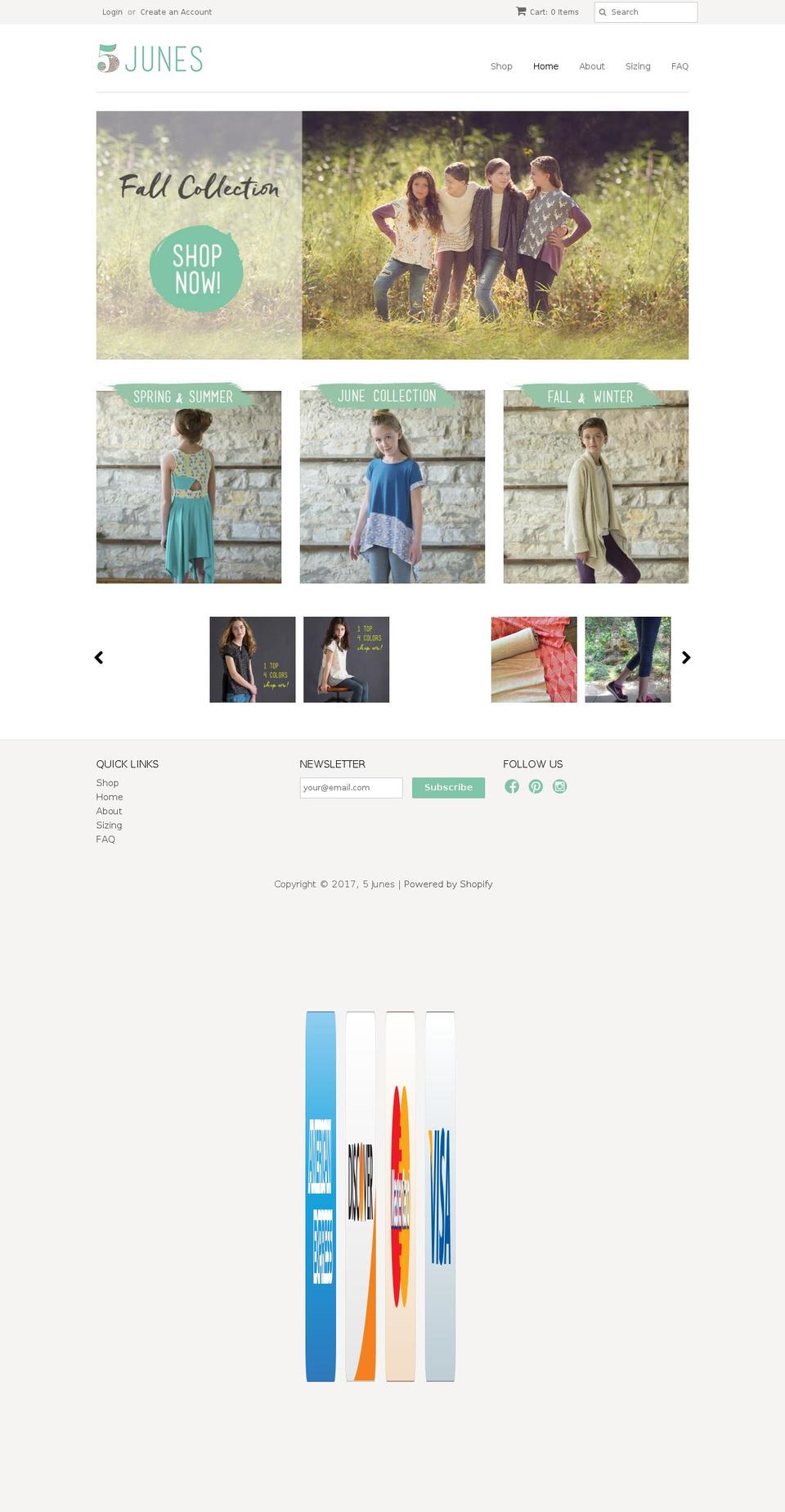 5junes.com shopify website screenshot