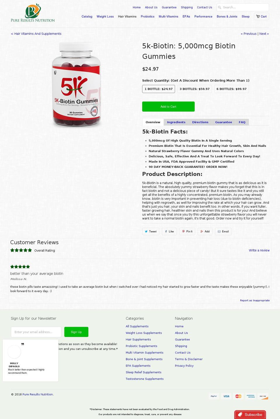 5kbiotin.com shopify website screenshot
