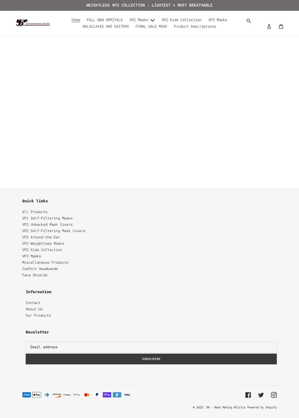 5mmask.com shopify website screenshot