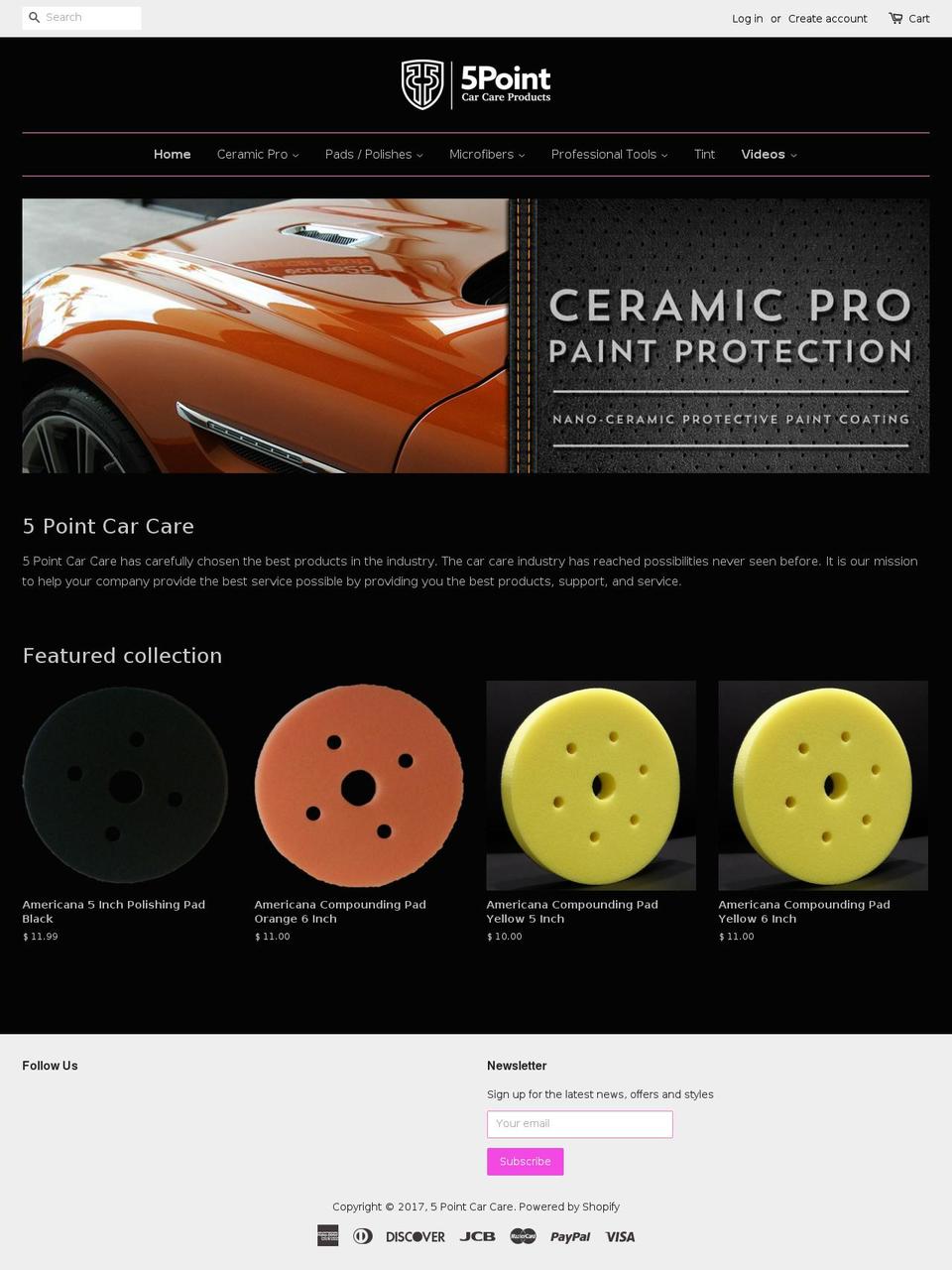 5pointcarcare.com shopify website screenshot