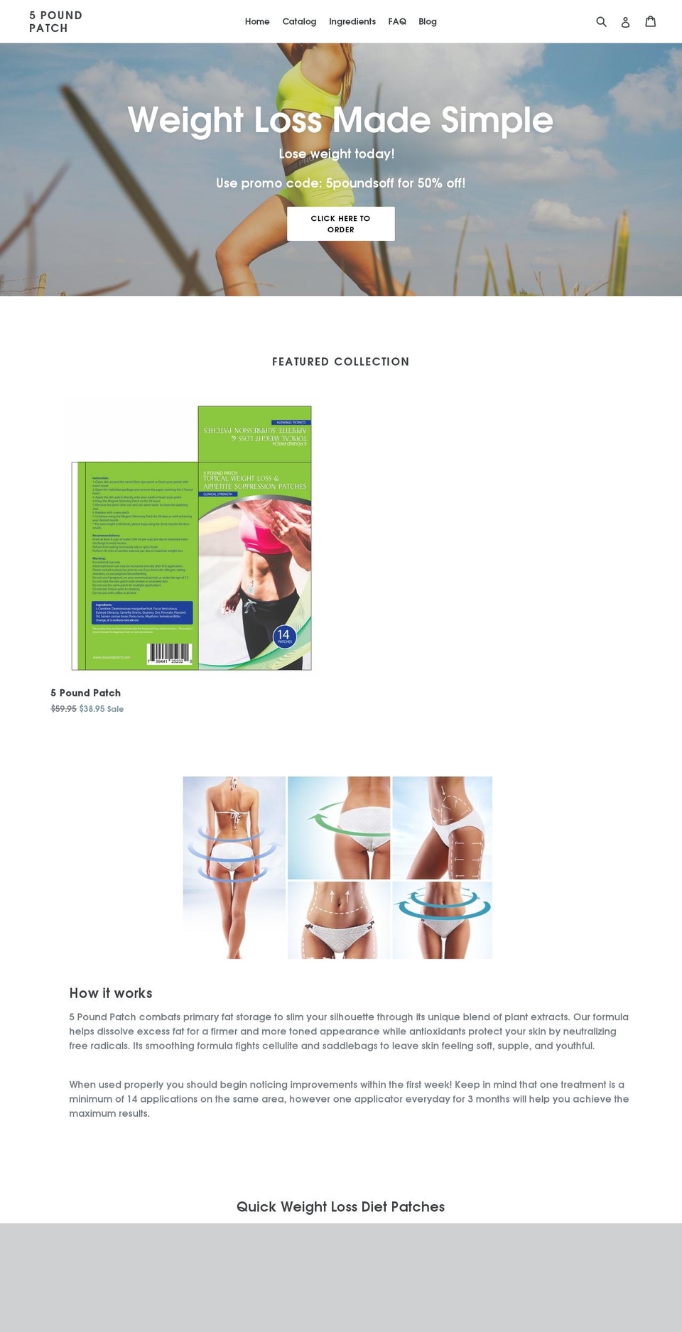 5poundpatch.com — Shopify storefront screenshot