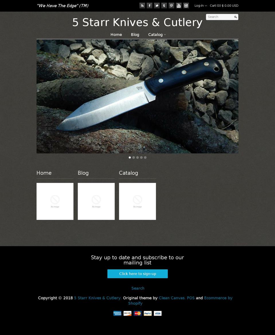 5starrcutlery.com — Shopify storefront screenshot