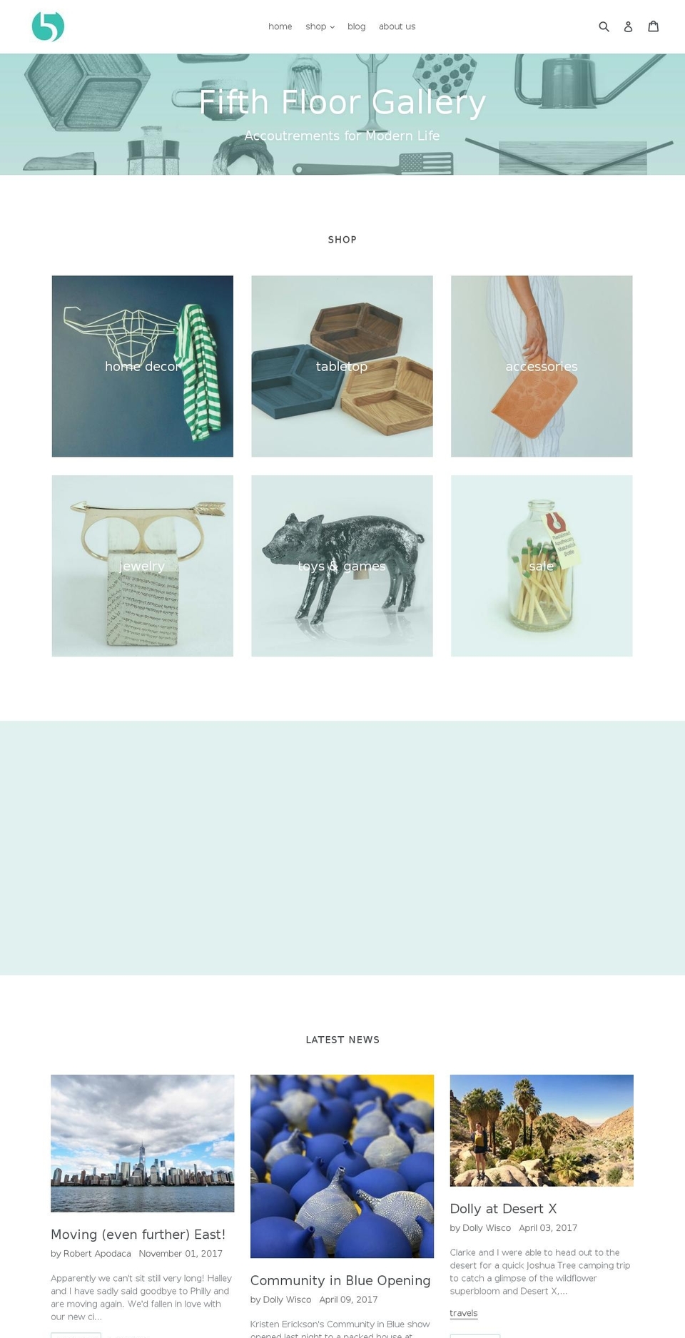 5-18-17 Updated Debut - Fifth Floor Gal... Shopify theme site example 5thfloorstore.com