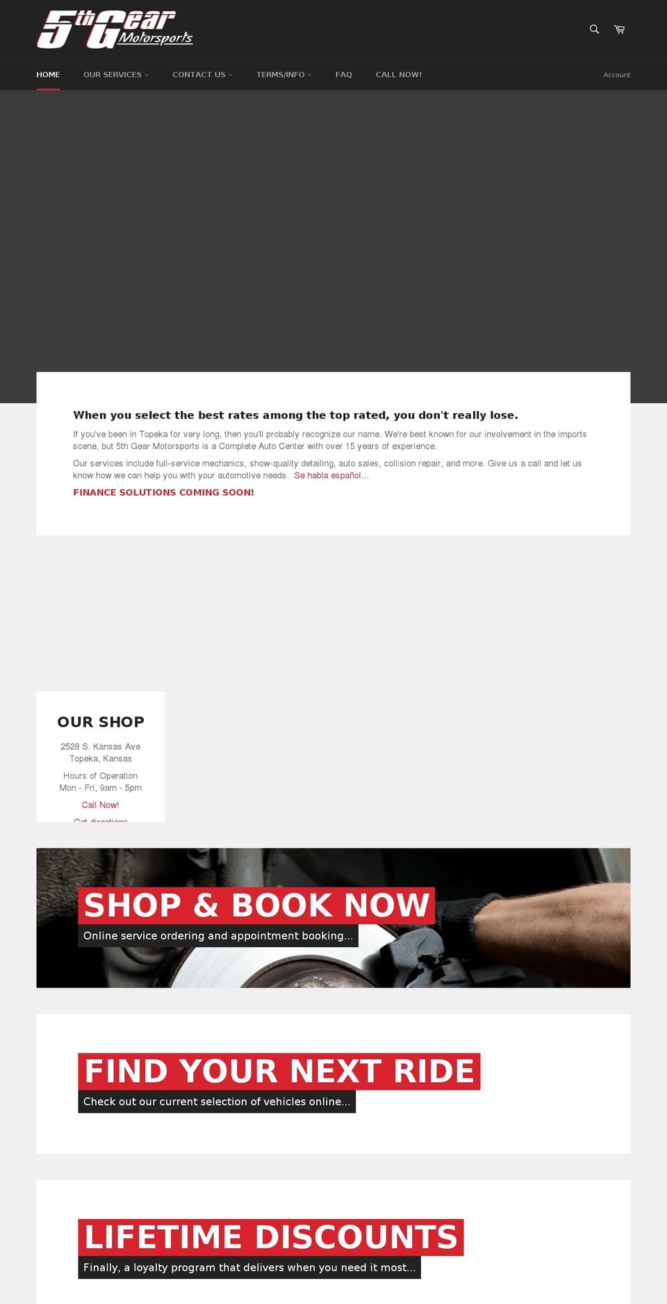 5thgearks.com — Shopify storefront screenshot