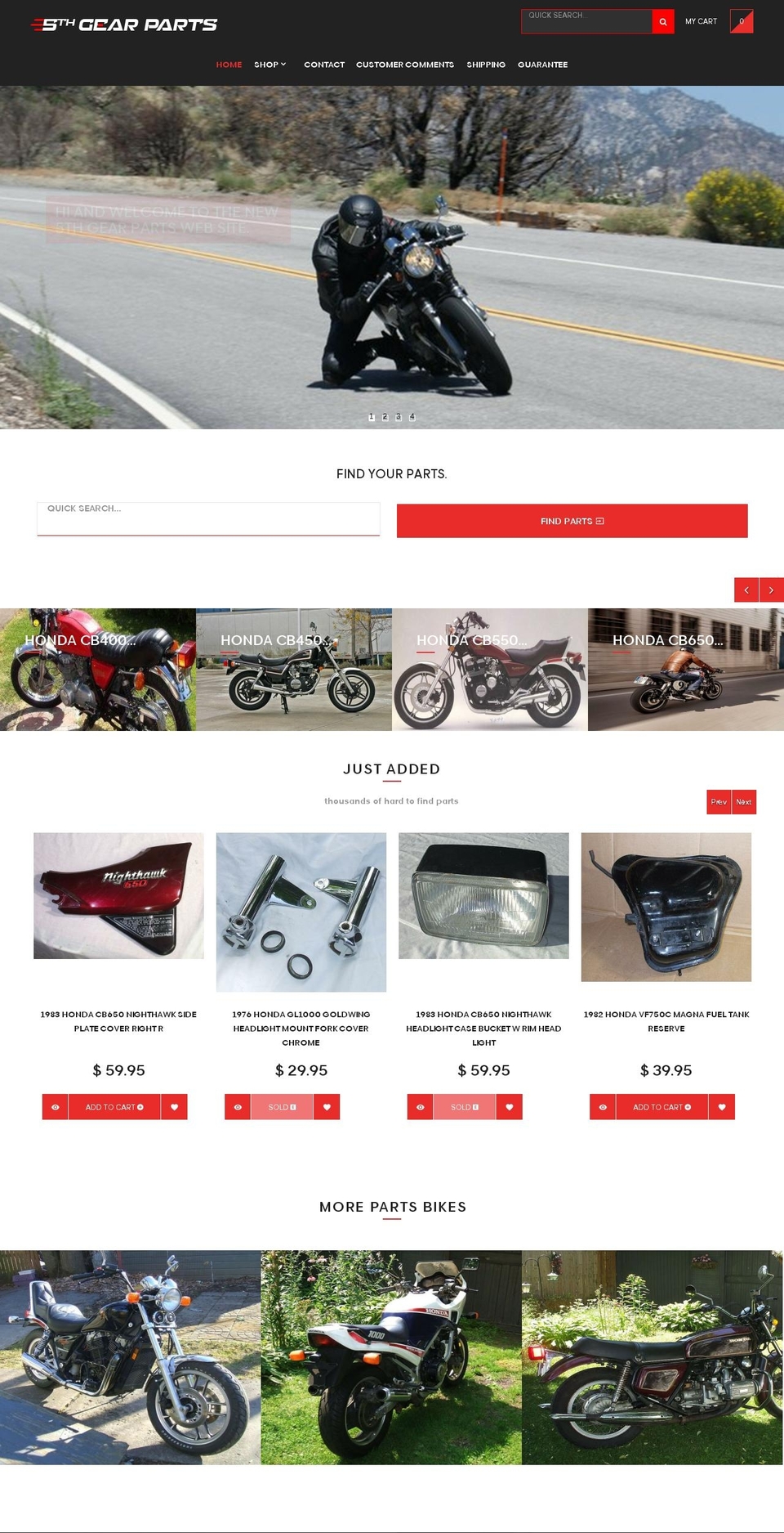 5thgearparts.com shopify website screenshot