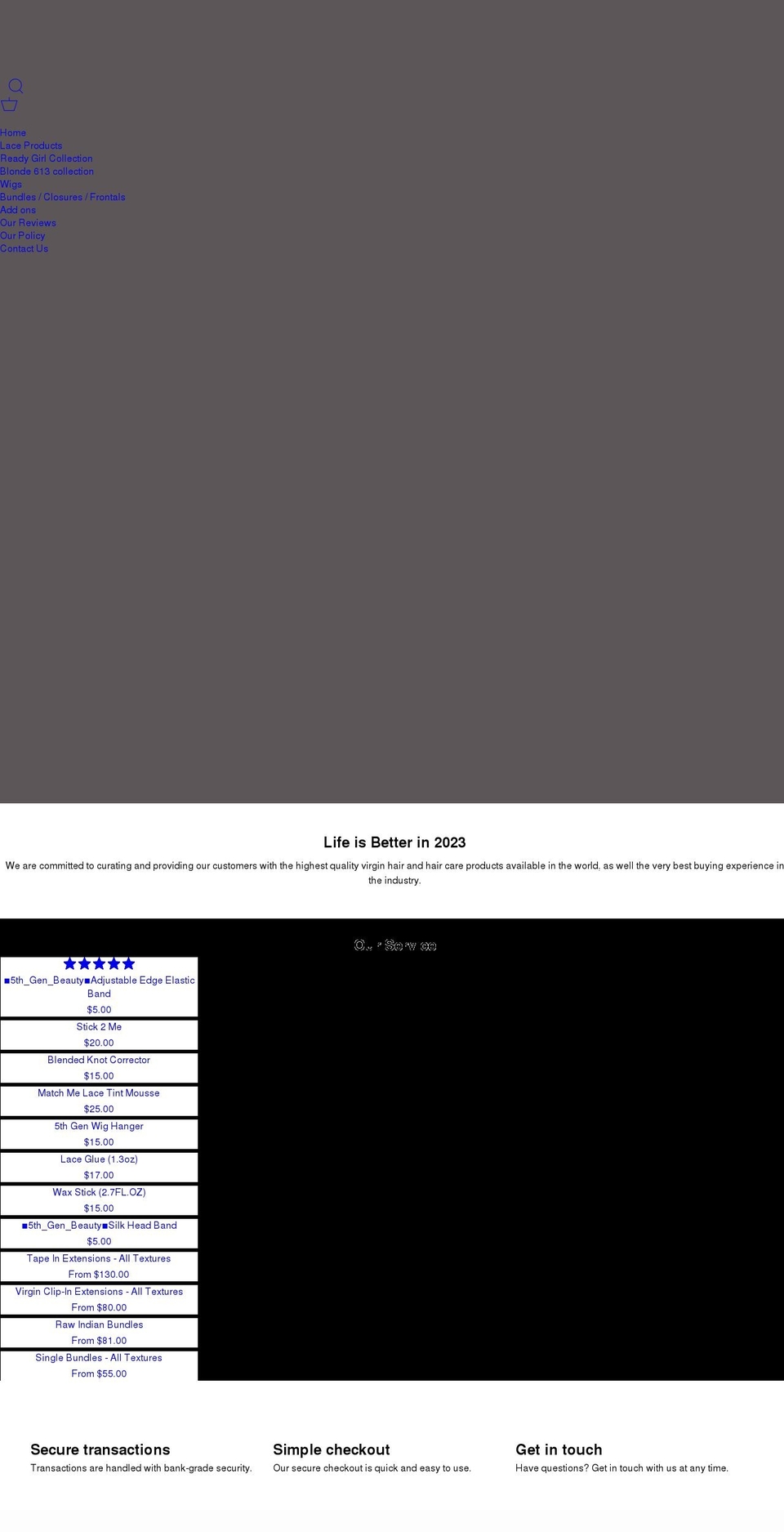 5thgenbeauty.net shopify website screenshot