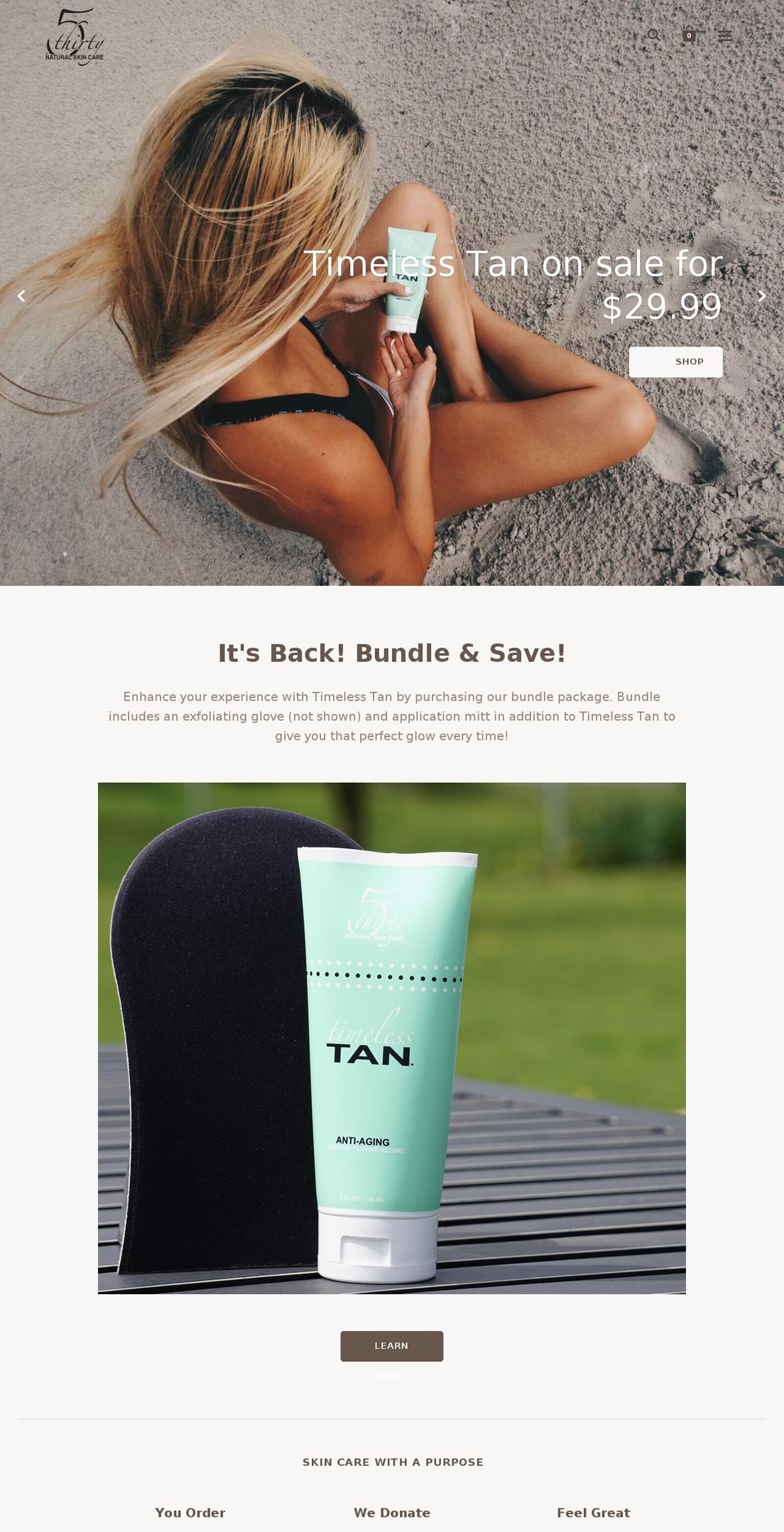 5thirtyskincare.com — Shopify storefront screenshot