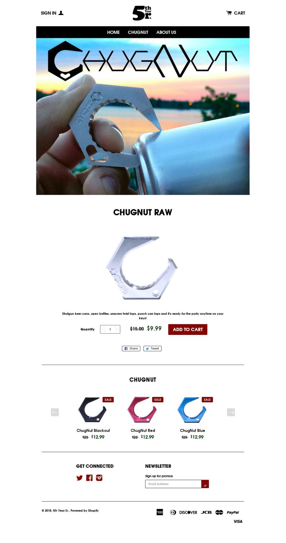 5thyearsr.com — Shopify storefront screenshot
