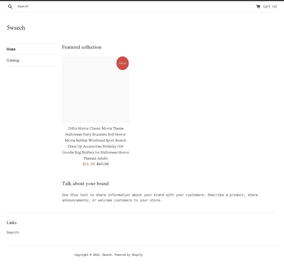 5wsech.com shopify website screenshot