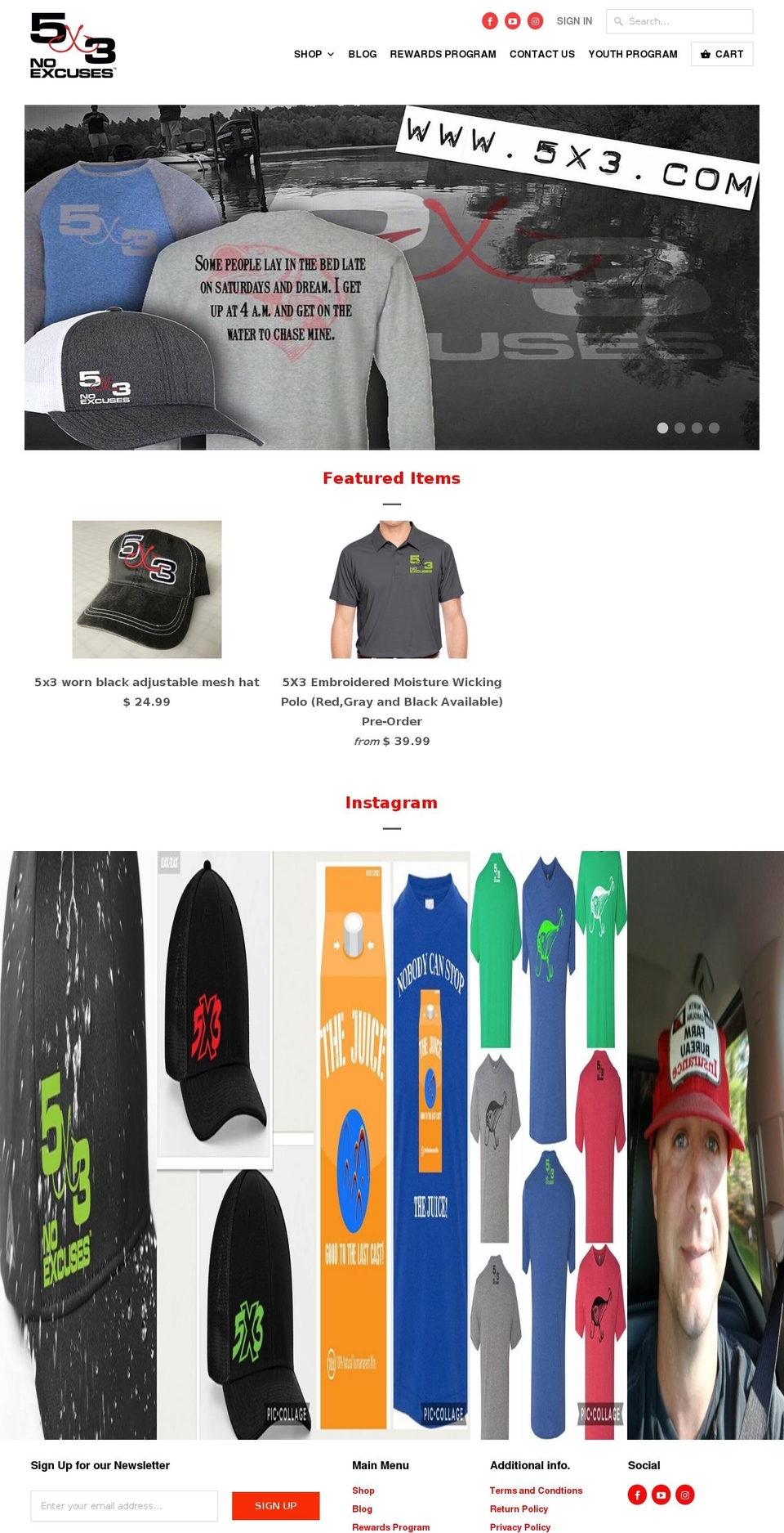 5x3.com shopify website screenshot