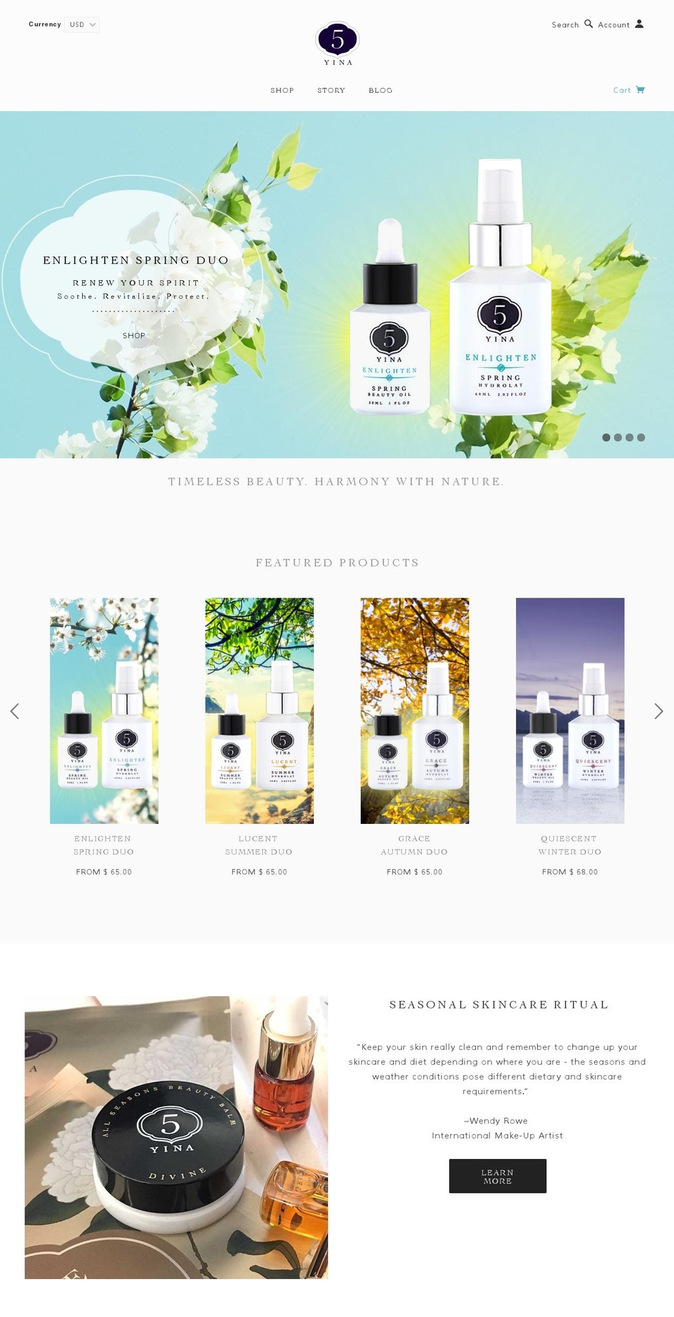 5yina.com shopify website screenshot