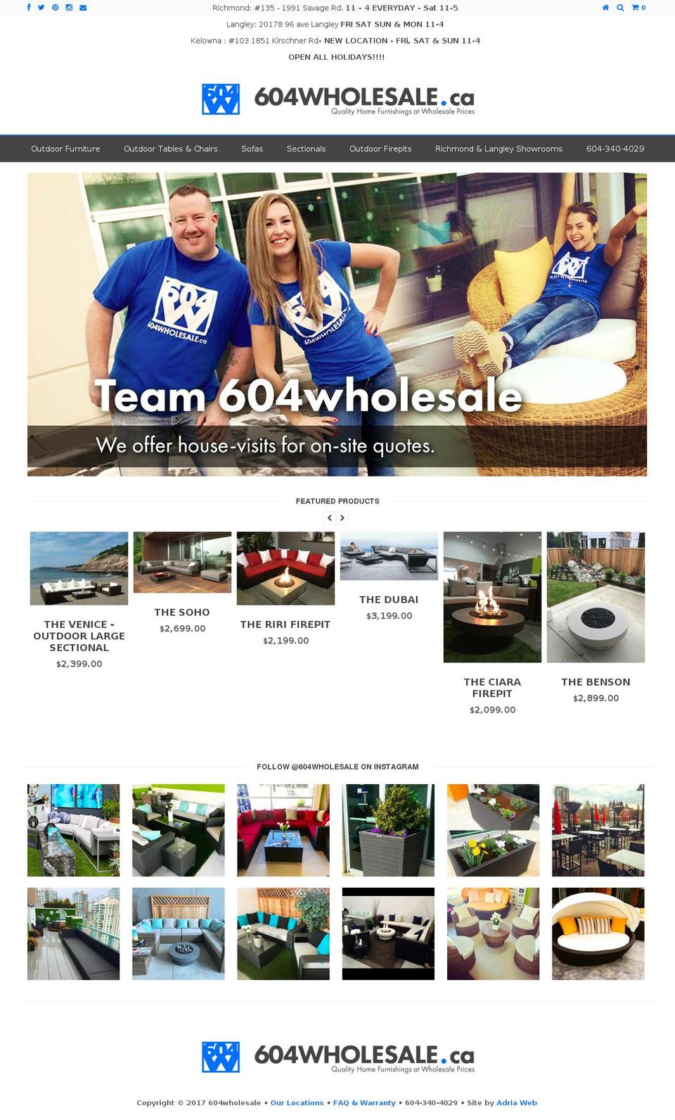 604wholesale.ca shopify website screenshot