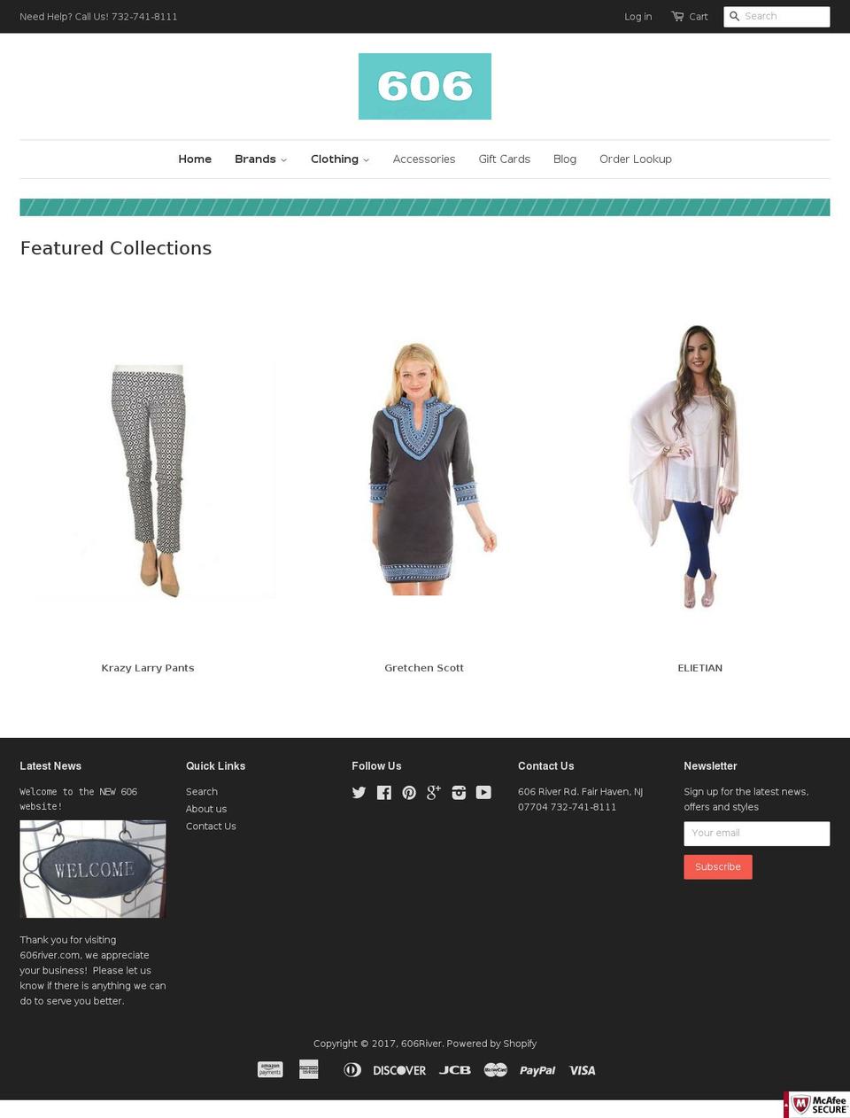 606river.com shopify website screenshot