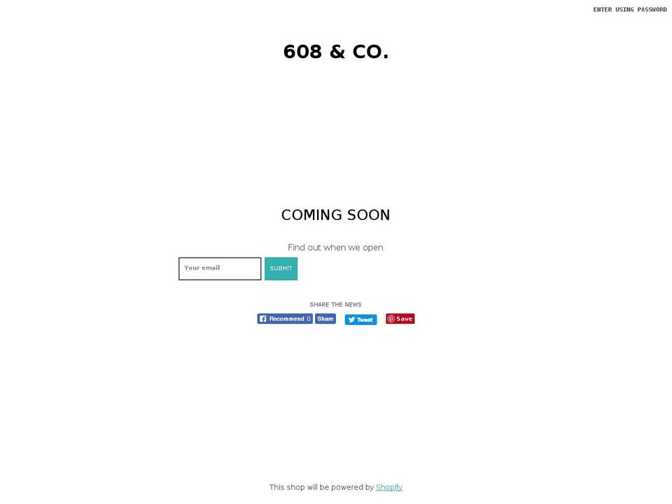 608andco.com — Shopify storefront screenshot