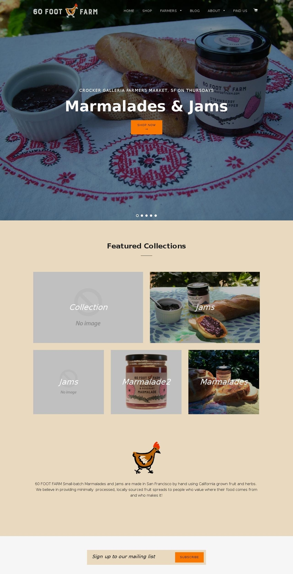 60footfarm.com shopify website screenshot