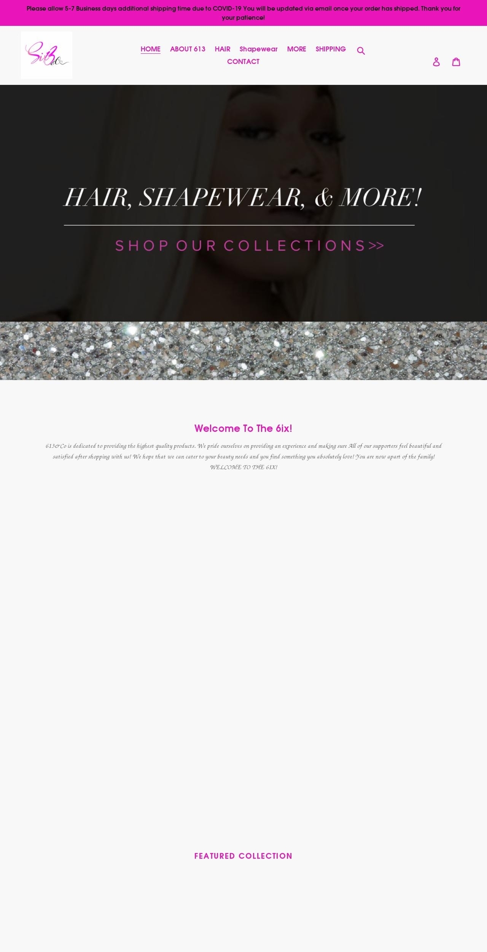 613andmore.com — Shopify storefront screenshot