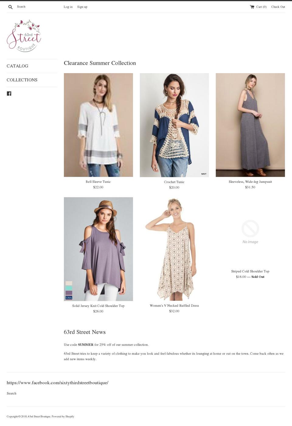 63rdstreetboutique.com — Shopify storefront screenshot