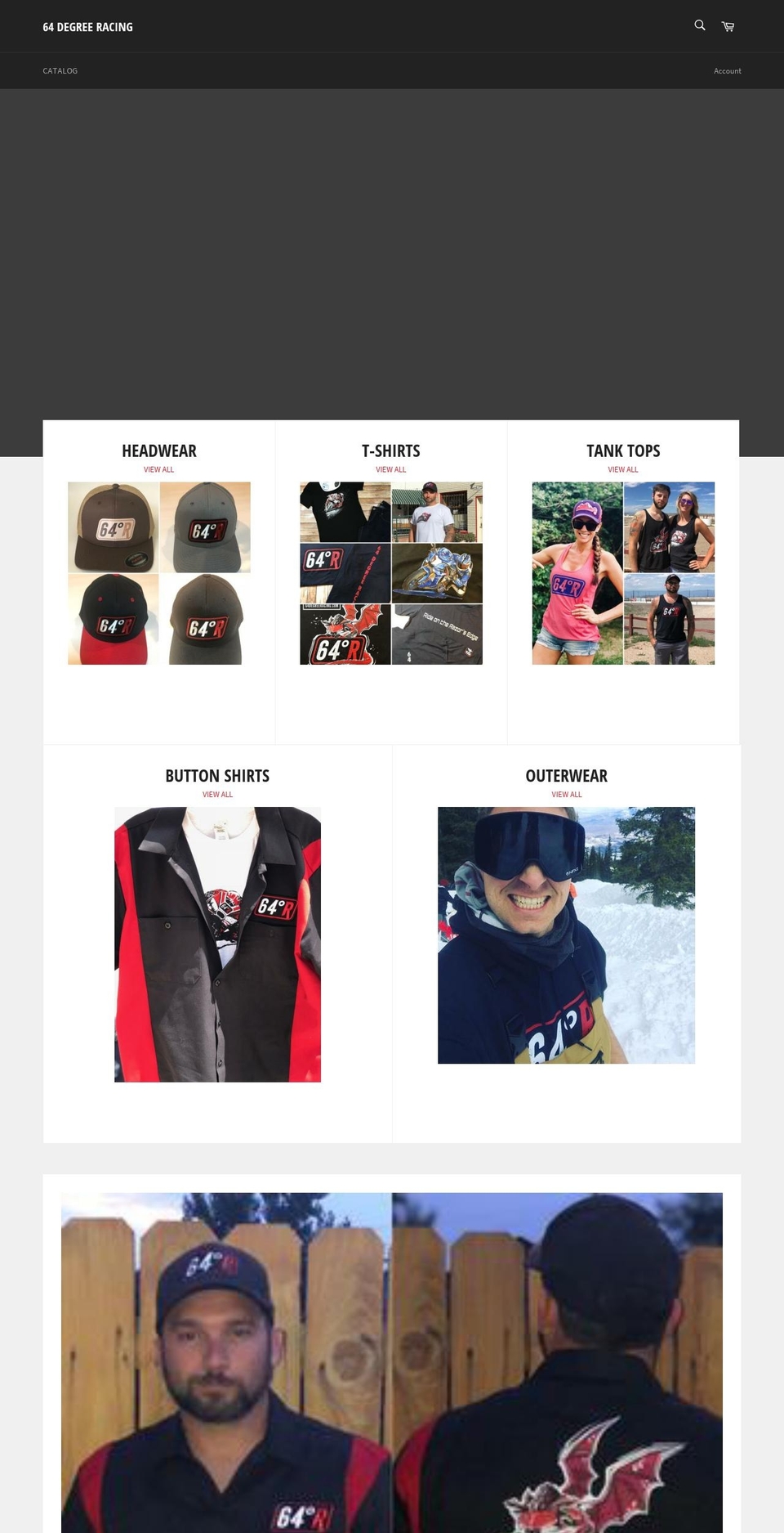 64degreeracing.com — Shopify storefront screenshot
