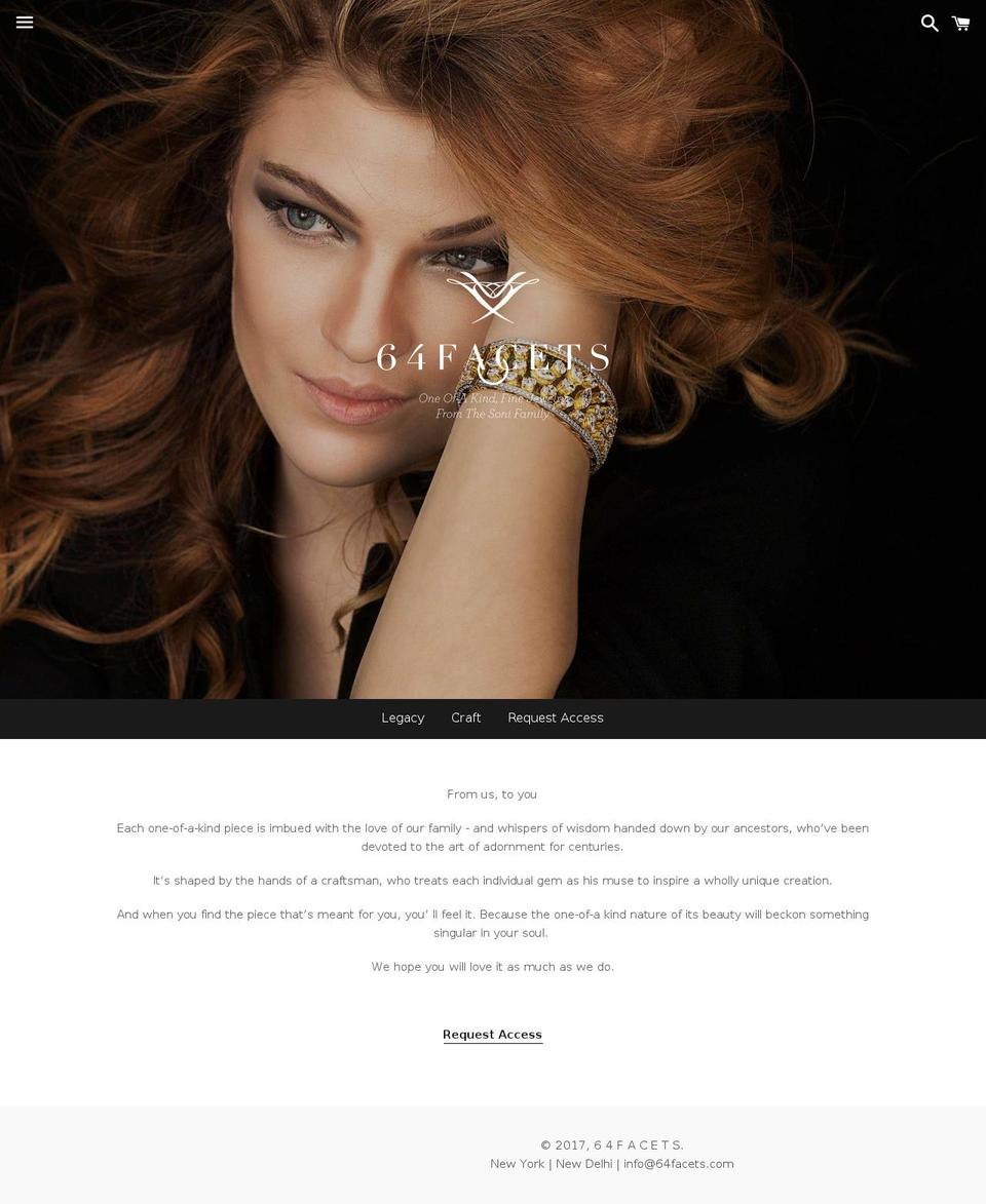 64facets.com shopify website screenshot