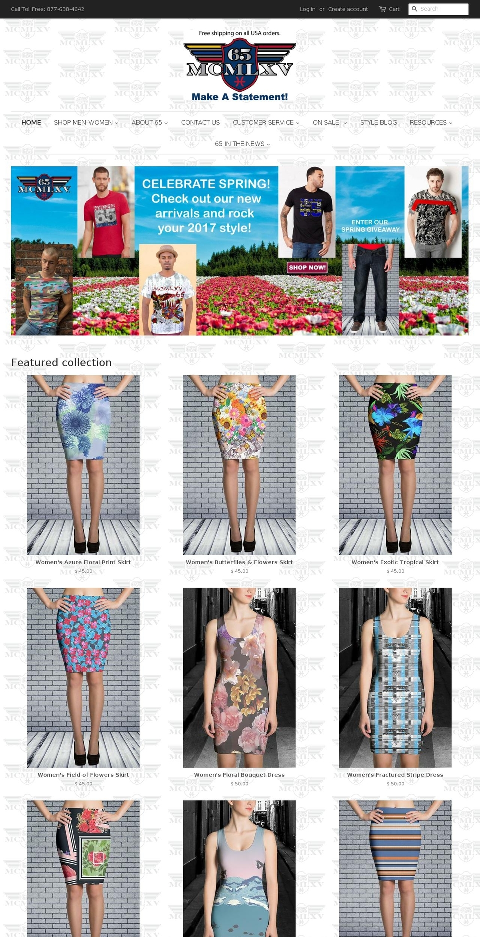 65mcmlxv.com shopify website screenshot