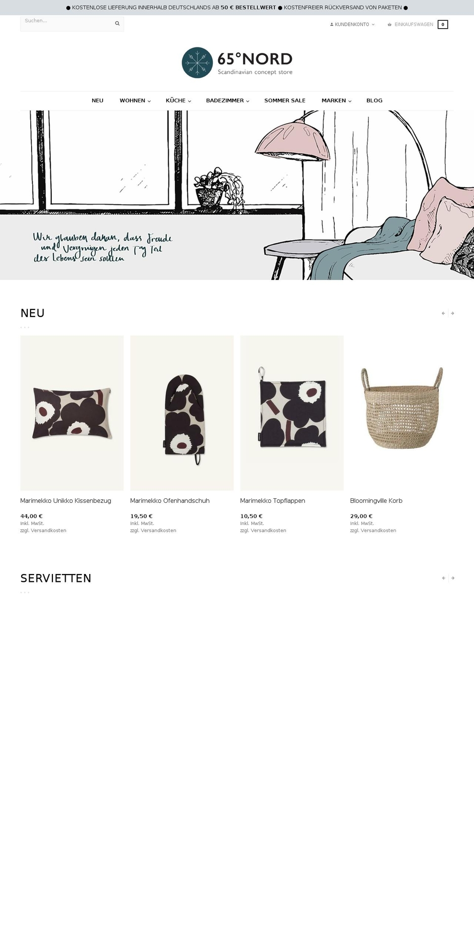 65nord.de shopify website screenshot