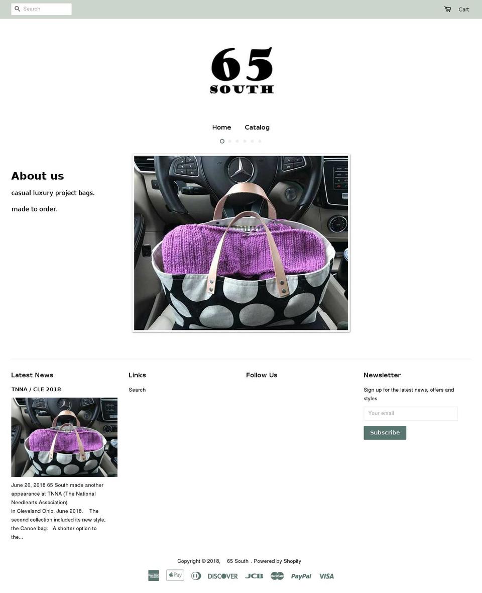 65southalabama.com — Shopify storefront screenshot