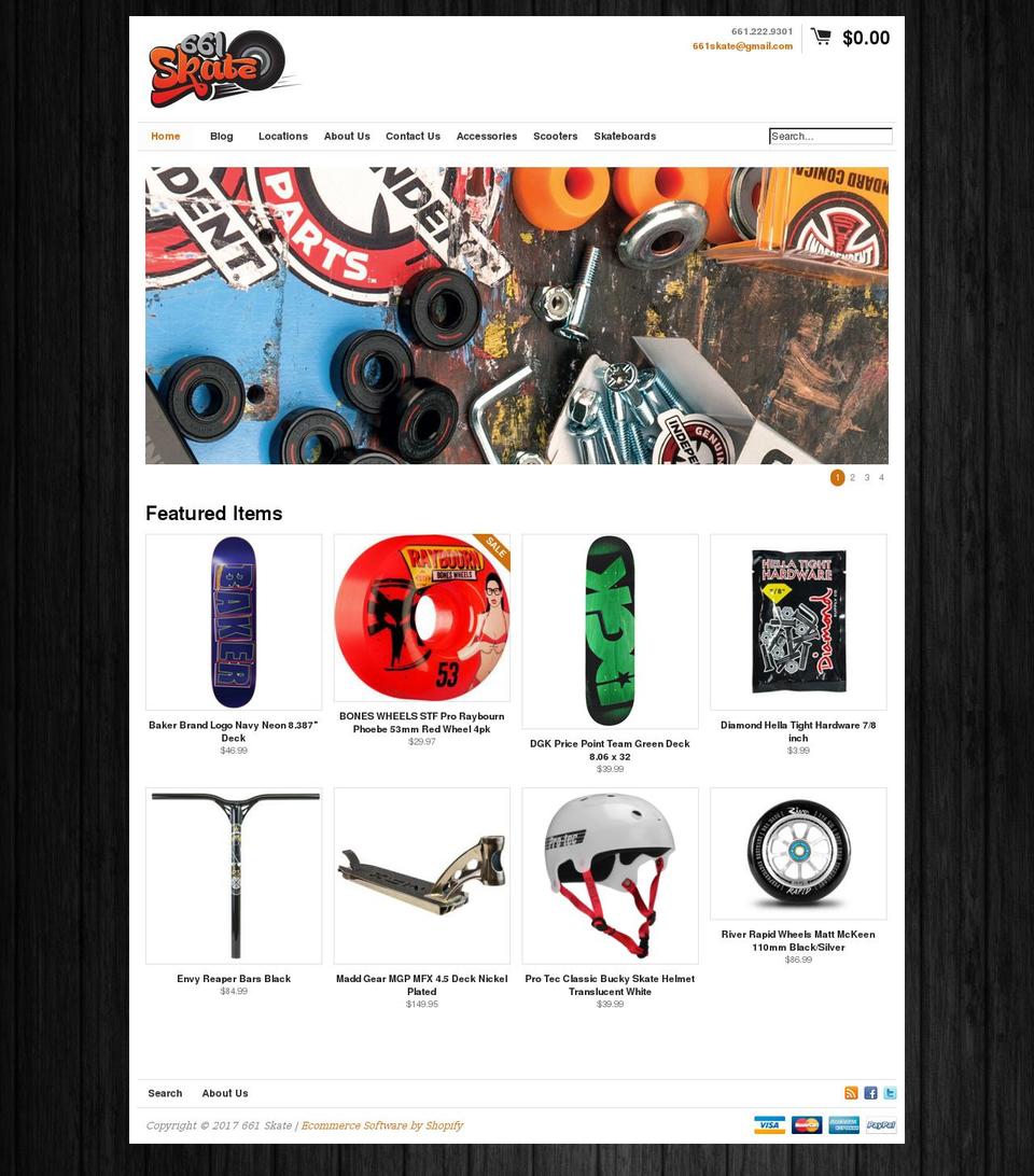 661skate.com shopify website screenshot