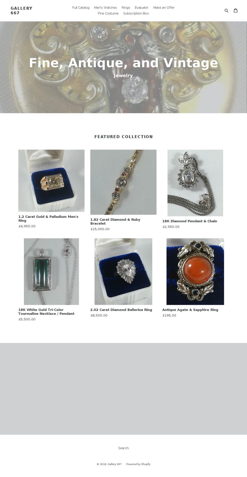 667gallery.com shopify website screenshot