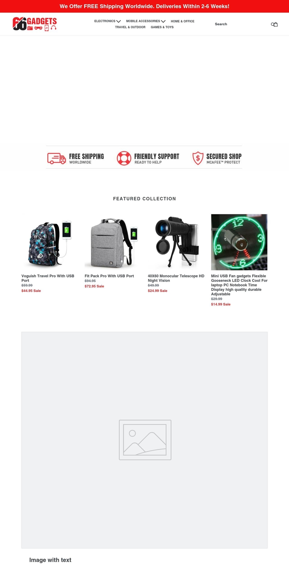 66gadgets.com — Shopify storefront screenshot