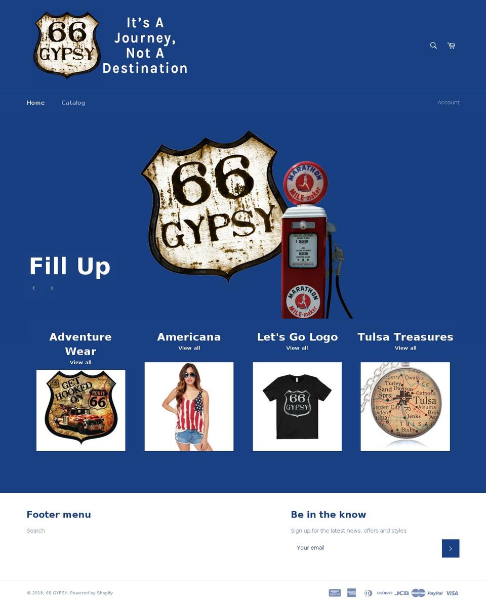 66gypsy.com — Shopify storefront screenshot