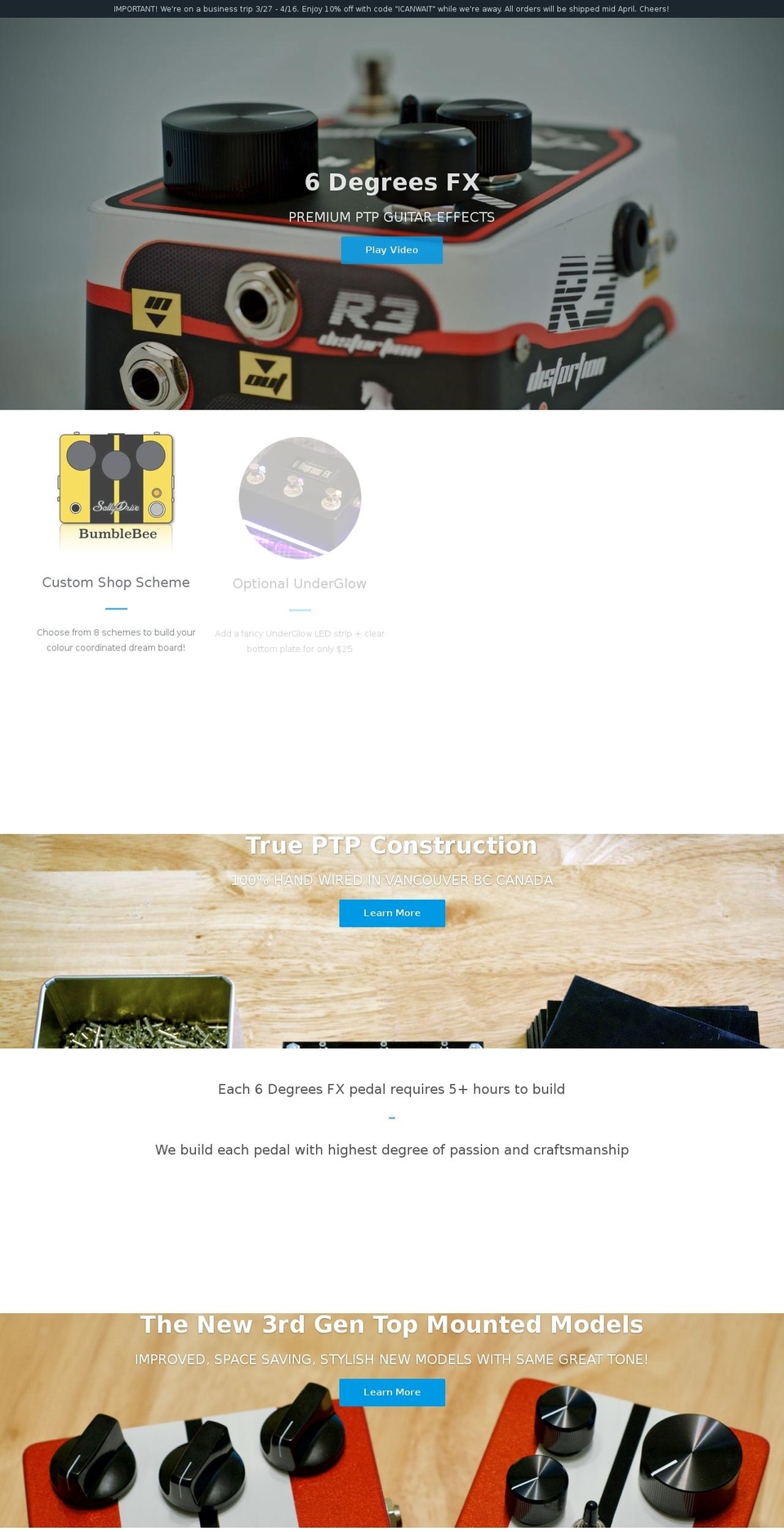 6degreesmusic.com shopify website screenshot