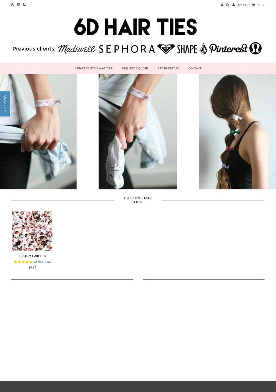 Taste Shopify theme site example 6dhairties.com