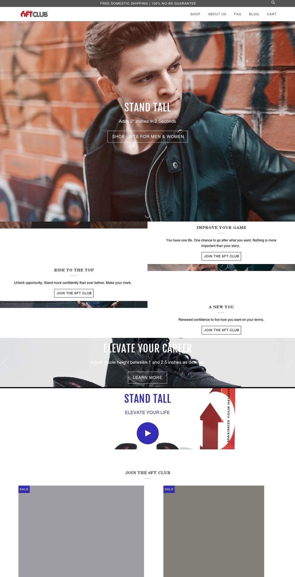 6ftclub.com — Shopify storefront screenshot