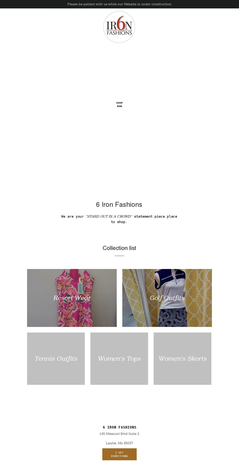 6ironfashions.com shopify website screenshot