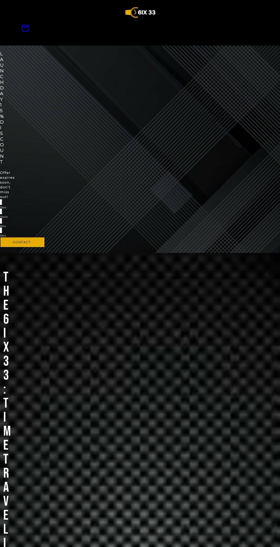 6ix33.com shopify website screenshot